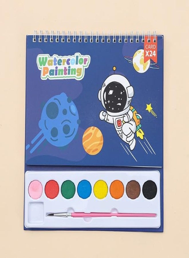 ZQBIEE 24 Card Water Color Drawing Book for Kids with Embedded Water Paint Color and Best Birthday Return Gifts for Kids (Pack of 1) - Image 2